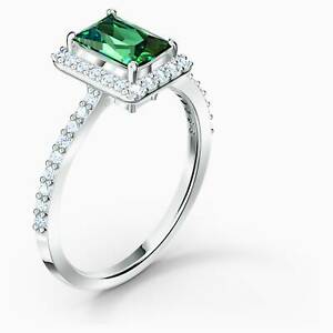 【送料無料】ジュエリー・アクセサリー リングスワロフスキーアンジェリックリングクリスタルホワイトグリーンミスanello swarovski angelic rectangular 5572663 ring cristalli verde bianco mis 12