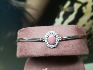 【送料無料】ジュエリー・アクセサリー ロザトーシルバーブレスレットジルコンロドマイトbracciale semirigido rosato pianeti in argento 925 con zirconi e rodonite