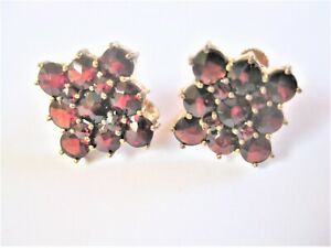 【送料無料】ジュエリー・アクセサリー アンティークガーネットゴールドイヤリングantico orecchini dorato con granato, 4,11 g|hokushin