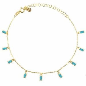 【送料無料】ジュエリー・アクセサリー バゲテアズールトゥルケサオウロパルシラデペドラプレシオサbaguete azul turquesa ouro pulseira de pedra preciosa 21,155円