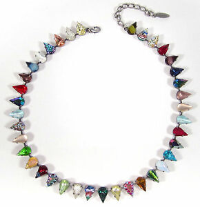 【送料無料】ジュエリー・アクセサリー ソーホーRコリアーネックレスボヘミアガラスドロップマルチカラークンターブントsoho R collier collana vintage bohemia vetro goccia a punta multicolor kunterbunt