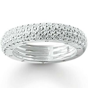 【送料無料】ジュエリー・アクセサリー トーマスサボスターリングシルバーセットリングサイズ￡ thomas sabo sterling silver  cz set ring tr1777 size 52 ￡149