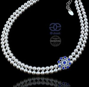 【送料無料】ジュエリー・アクセサリー スワロフスキーユニークフローネックレススターリングシルバーパールswarovski collana unico flusso perle argento sterling