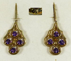 【送料無料】ジュエリー・アクセサリー イヤリングゴールデンシルバープラグアメチステorecchini  spina di 925 argento dorato con amethyste da5805