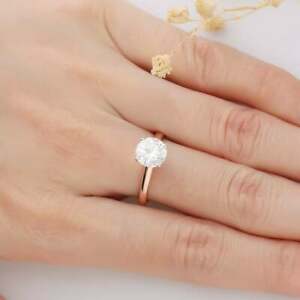 【送料無料】ジュエリー・アクセサリー モイッサニテロンエンゲージメントブリリアントラウンドリングカット125ct moissanite fidanzamento solitario anello rotondo brillante taglio 14k piu