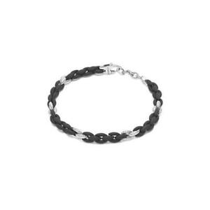 【送料無料】ジュエリー・アクセサリー ブラックシルバーマンコメトブレスレットbracciale comete uomo ubr947 argento nero