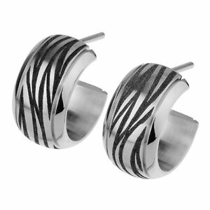 【送料無料】ジュエリー・アクセサリー エルンストデザインイヤリングステンレススチールパターンernstes design orecchini e483 acciaio inox inciso con motivo