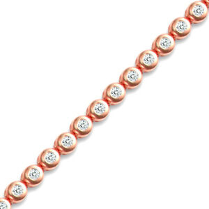 【送料無料】ジュエリー・アクセサリー ジュエルコロンドンピンクシルバージルコニラブオーバーテニスブレスレットjewelco london rosa argento zirconi strofinare sopra braccialetto tennis