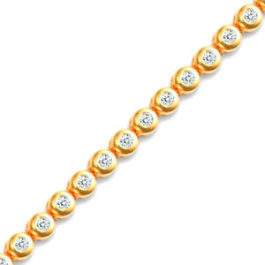 【送料無料】ジュエリー・アクセサリー ジュエルコロンドンゴールドシルバージルコニテニスブレスレットjewelco london oro argento zirconi strofinare sopra braccialetto tennis