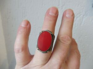 【送料無料】ジュエリー・アクセサリー リングシルバープレートレッドmolto bello, antico anello, 900 argento, con rosso piastra