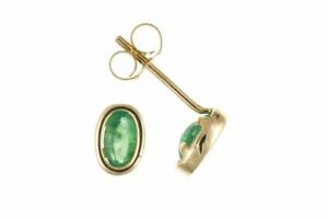 【送料無料】ジュエリー・アクセサリー リアルエメラルドゴールドイヤリング9ct oro vero smeraldo orecchini