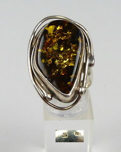【送料無料】ジュエリー・アクセサリー デザイナーバーンスタインアンバーリングシルバーobello designerbernsteinamberring di 925 argento, tgl 58 o 18,5 mm da4872