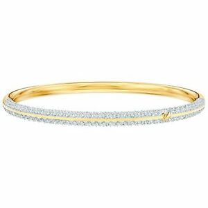 開店記念セール ジュエリー アクセサリー ブレスレットスワロフスキーストーンウーマンブレスレットゴールドbracciale Swarovski Stone Donna Bracelet Oro Dorato Rigido Cristalli 大きい割引 Qchfoundation Ca