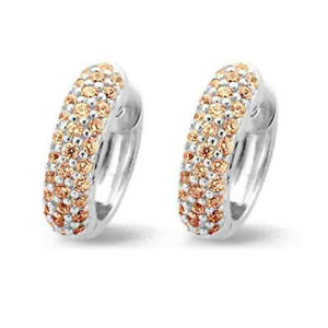 【送料無料】ジュエリー・アクセサリー オリジナルゴールドセットフープイヤリングスターリングシルバー£nuovo originale ti sento argento sterling con oro cz set orecchini a cerchio 7225zc £ 115