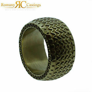 【送料無料】ジュエリー・アクセサリー シルバースターリングポリッシュトレッドリングゴールドmens 925 argento sterling lucido battistrada ring 2395g immerso in oro 9ct