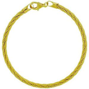 【送料無料】ジュエリー・アクセサリー トックゴールドシルバースターリングツイストデザインブレスレットtoc color oro argento sterling 98gr design contorto bracciale 191cm 27,860円