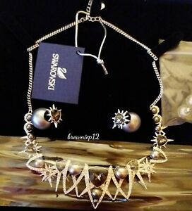 【送料無料】ジュエリー・アクセサリー スワロフスキーセットネックレスマッチングイヤリングswarovski set collana e orecchini abbinati