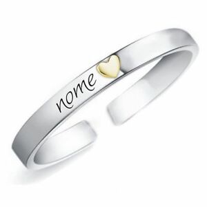 【送料無料】ジュエリー・アクセサリー カスタムネームハートシルバーブレスレットbracciale in argento 925 personalizzato name heart