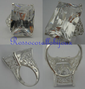 【送料無料】ジュエリー・アクセサリー ジルコンリングanello con zircone incolore bianco