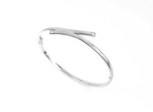 【送料無料】ジュエリー・アクセサリー ホワイトゴールドトーションブレスレットキュービックジルコン9ct con zirconi cubici in oro bianco bracciale in torsione