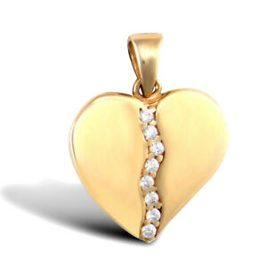 【送料無料】ジュエリー・アクセサリー ジュエルコロンドンキュービックジルコンゴールドチャームハーフjewelco london 9ct con zirconi cubici in oro pendente charm amore meta