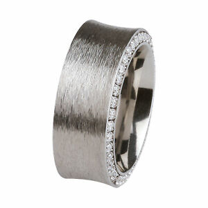 【送料無料】ジュエリー・アクセサリー エルンストデザインリングジルコーニホワイトスチールステンレススチールernstes design anello r244 wh zirconi bianchi acciaio inox inciso 10 mm 4865
