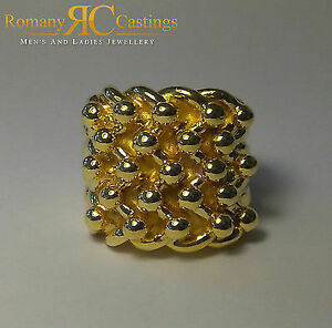 【送料無料】ジュエリー・アクセサリー リンググラムサイズサイズ925 argento lucidate 5 riga custode anello immerso in oro 18ct 37 grammo taglia x