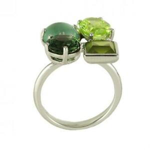 【送料無料】ジュエリー・アクセサリー ブリスレディースリンググリーンシルバーanello bliss donna 315250012_0 argento verde