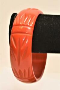 【送料無料】ジュエリー・アクセサリー ヴィンテージバチェライトレッドカラーテストブレスレットvintage 50s bachelite rosso colore intagliato 67cmd x 22cm bracciale testato