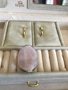 【送料無料】ジュエリー・アクセサリー ピンククォーツシルバーリングanello in argento con quarzo rosa