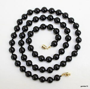 【送料無料】ジュエリー・アクセサリー ブラックアニクスネックレスラッソナチュラルハンドアノデ10mm onice nera collana 762cm 10 mm lazo annodati a mano naturale