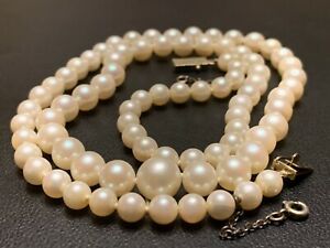 【送料無料】ジュエリー・アクセサリー マグニフィックコリアーヴィンテージパールmagnifique collier vintage perles culture or 18k 50cm
