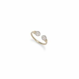 【送料無料】ジュエリー・アクセサリー トルクリングジルコンcon zirconi cubici in oro 9ct anello di coppia
