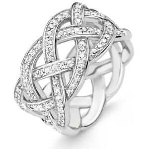 【送料無料】ジュエリー・アクセサリー オリジナルシルバースターリングリングセットサイズ￡nuovo originale ti sento argento sterling cz set anello 12026zi taglia 54 ￡ 129