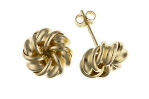 【送料無料】ジュエリー・アクセサリー ゴールドノットローブイヤリング9ct oro nodo orecchini a lobo