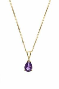 【送料無料】ジュエリー・アクセサリー ロイヤルゴールドペンダントアメジストチェーン9ct reale oro pendente ametista e catena