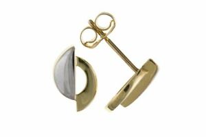【送料無料】ジュエリー・アクセサリー ゴールドカラーローブイヤリング9ct oro 2 colore orecchini a lobo