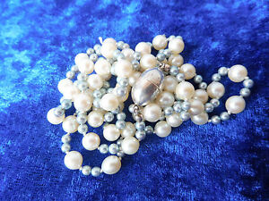 【送料無料】ジュエリー・アクセサリー ノーブルパールネックレスシルバーマグネバーシュnoble collana perle __ con 925 argento magnetversch__ bella 2 colori __ 93cm
