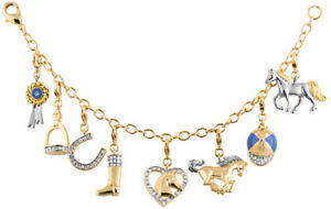 【送料無料】ジュエリー・アクセサリー ゴールドメッキブレスレットノーマンクリスタルgold plated equestre bracciale con cristalli ari d norman