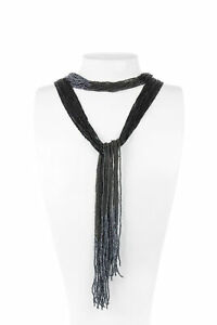 【送料無料】ジュエリー・アクセサリー ブラックグレーアートビーズネックレスソディニcollana doppia annodabile perline nero e grigio art 861258p sodini