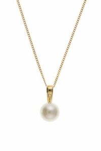 【送料無料】ジュエリー・アクセサリー ゴールドグロウンパールペンダント9ct oro coltivate perle ciondolo e