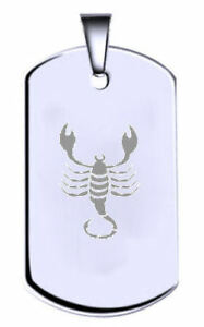 【送料無料】ジュエリー・アクセサリー シルバースターリングテキストタグscorpio argento sterling inciso nome testo army dog tag