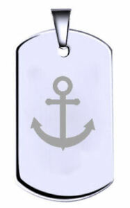 【送料無料】ジュエリー・アクセサリー アンカーシルバースターリングテキストタグanchor argento sterling inciso nome testo army dog tag