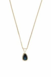 【送料無料】ジュエリー・アクセサリー リアルサファイアゴールドペンダントチェーン9ct oro vero zaffiro ciondolo e catenina