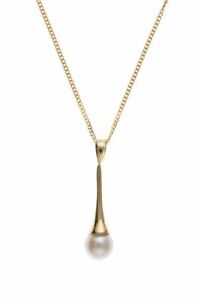 【送料無料】ジュエリー・アクセサリー パールペンダントチェーン9ct oro colta perla ciondolo e catena