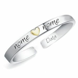 【送料無料】ジュエリー・アクセサリー カスタムラブハートダブルネームシルバーブレスレットbracciale in argento 925 personalizzato love heart doppio nome