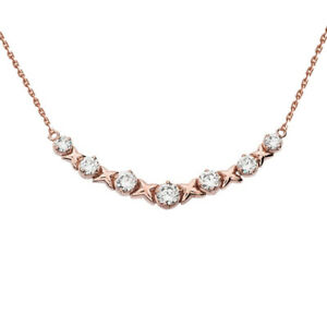 【送料無料】ジュエリー・アクセサリー ローズゴールドネックレス100 ctw xoxo collana in 14k oro rosa