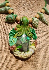 【送料無料】ジュエリー・アクセサリー ソウルクラフトタコネックレスジャスパーsoulcraft fatto a mano fimo polpo collana con mare sedimenti jasper