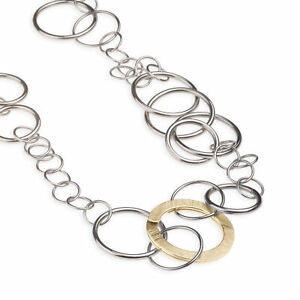 【送料無料】ジュエリー・アクセサリー エルンストデザインコリアーゴールドステンレススチールネックレスernstes design collier k128 acciaio inox dorato lunghezza 90 cm collana