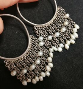 【送料無料】ジュエリー・アクセサリー ブークルドリースアンシエンヌエンアルジェントアベックペルネイチャーズboucles doreilles anciennes en argent avec perles naturelles